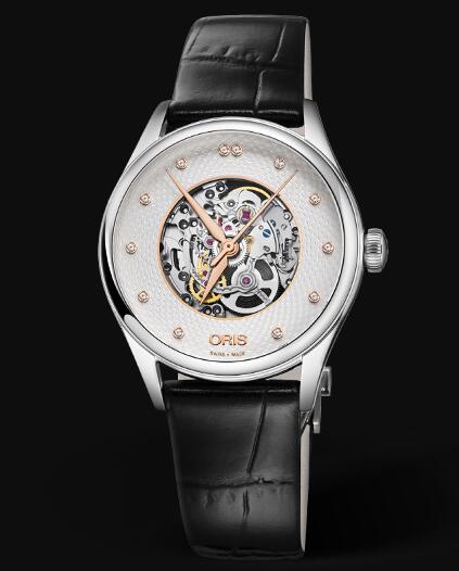 Oris Artelier Skeleton Diamonds 33mm Replica Watch 01 560 7724 4031-07 5 17 64FC